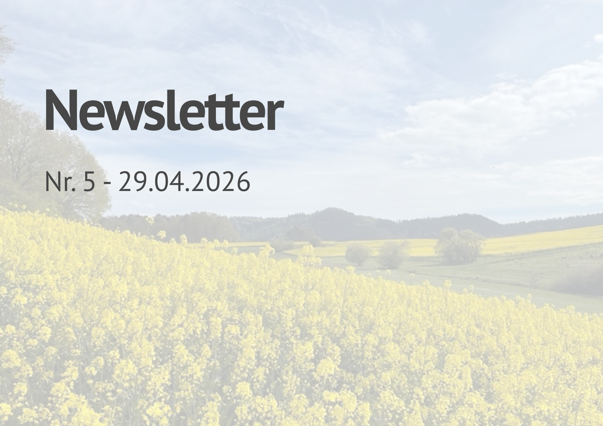 Anzeige: "Newsletter Nr. 5 vom 29.04.2026"